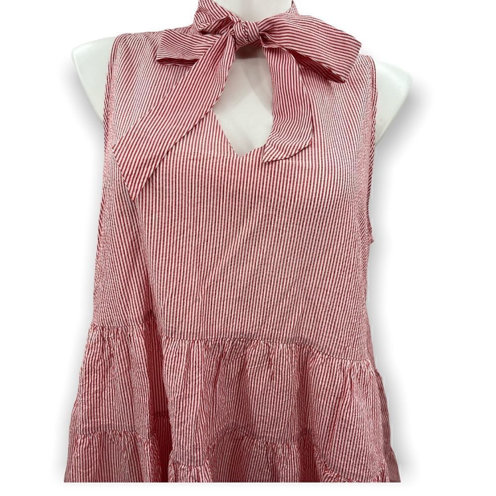 Lisa Marie Fernandez for Target red white striped seersucker dress